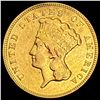 Image 1 : 1874 $3 Indian Princess Head Gold CLOSELY UNCIRCULATED