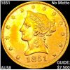 1851 No Motto $10 Gold Eagle