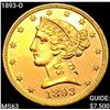 1893-O $5 Gold Half Eagle