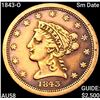 Image 1 : 1843-O Sm Date $2.50 Gold Quarter Eagle