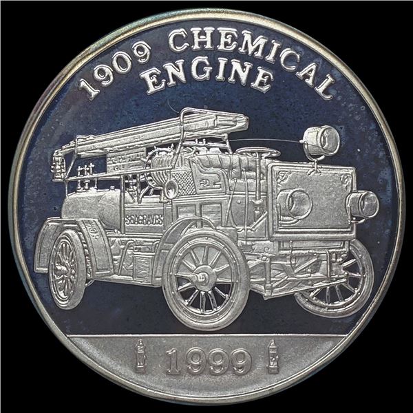 1999 Joe's Fire Truck Series Silver Roun GEM BU