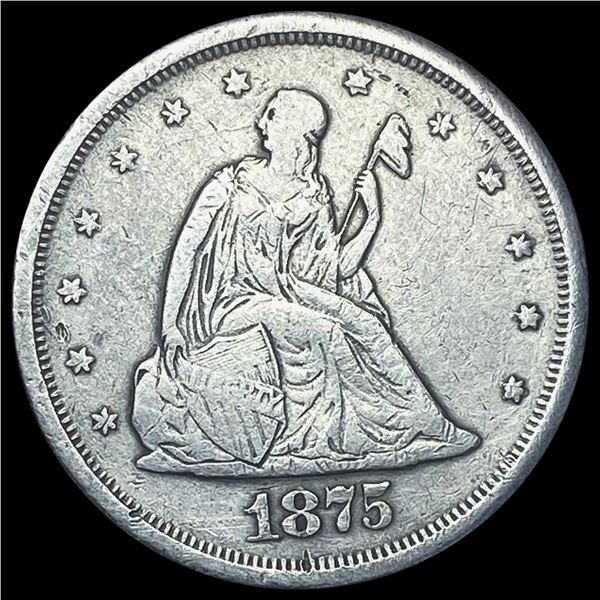 1875-S Twenty Cent Piece LIGHTLY CIRCULATED