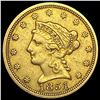 1851 Liberty Head Quarter Eagle LIGHTLY CIRCULATED