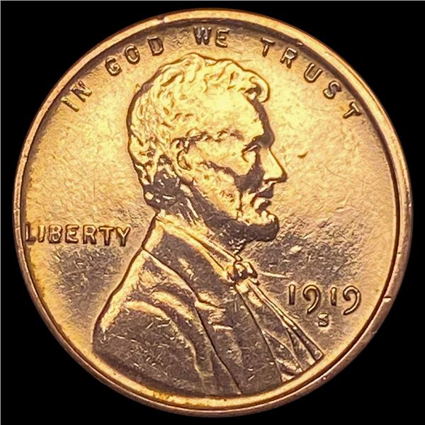 1919-S Lincoln Wheat Cent CHOICE AU
