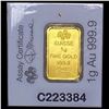 Image 2 : PAMP Suisse 1g Gold Bar UNCIRCULA