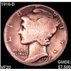 Image 1 : 1916-D Mercury Dime LIGHTLY CIRCULATED