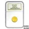 1843-O $2.50 Gold Quarter Eagle NGC AU58