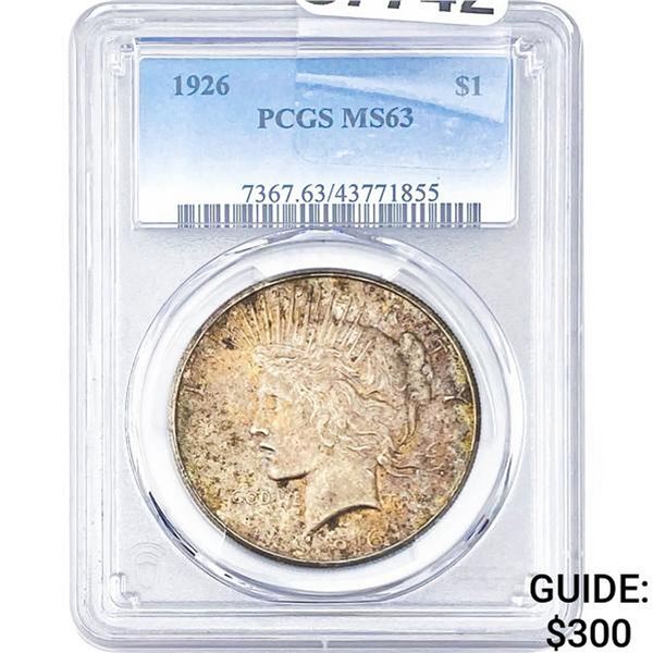 1926 Peace Dollar PCGS MS63