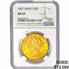 Image 1 : 1907 $20 Gold Double Eagle NGC MS63