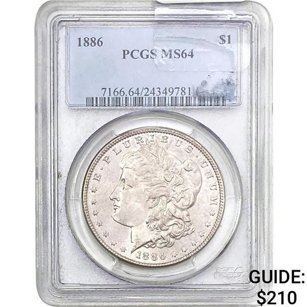 1886 Morgan Silver Dollar PCGS MS64