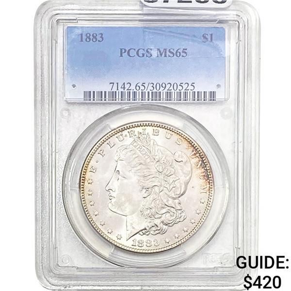 1883 Morgan Silver Dollar PCGS MS65