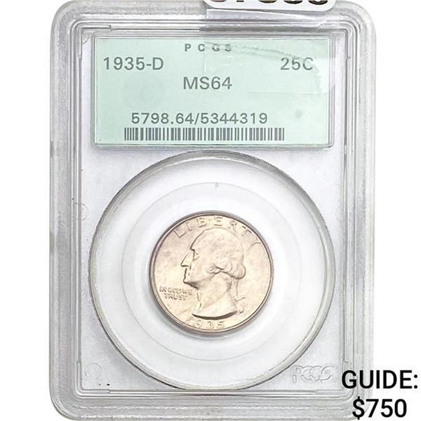 1935-D Washington Quarter PCGS MS64