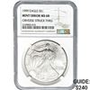 Image 1 : 1999 Eagle S$1 NGC Mint Error MS68