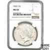 Image 1 : 1923 $1 Peace Dollar NGC MS64