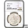 Image 1 : 1883-CC Morgan Silver Dollar NGC MS62