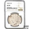 1922-D Peace Dollar NGC AU58