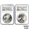 Image 1 : [2] 2014 Silver Eagle NGC PF/SP71