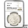 Image 1 : 1901-O Morgan Silver Dollar NGC MS64