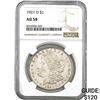 Image 1 : 1921-D Morgan Silver Dollar NGC AU58