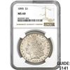 Image 1 : 1890 Morgan Silver Dollar NGC MS60