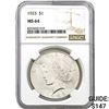 Image 1 : 1923 Peace Dollar NGC MS64