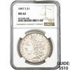 Image 1 : 1887-S Morgan Silver Dollar NGC MS62