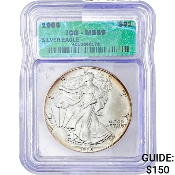1986 Silver Eagle ICG MS69