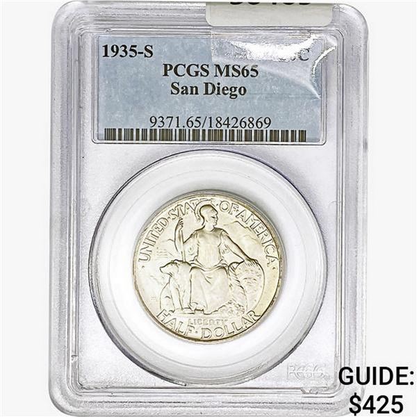 1935-S San Diego Half Dollar PCGS MS65