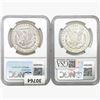 Image 2 : [2]1904-O & 1921 Morgan Silver Dollar NGC MS64/61