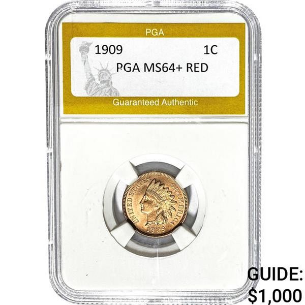 1909 Indian Head Cent PGA MS64+ RED