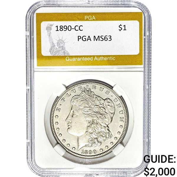 1890-CC Morgan Dollar PGA MS63