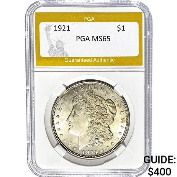 1921 Morgan Silver Dollar PGA MS65