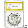 Image 1 : 1921 Peace Dollar PGA MS64