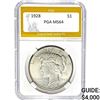 Image 1 : 1928 Peace Dollar PGA MS64