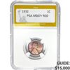 1932 Lincoln Wheat Cent PGA MS67+ RED