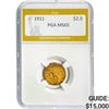 Image 1 : 1911 $2.5 Indian Head PGA MS65