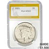 Image 1 : 1921 Peace Dollar PGA MS63