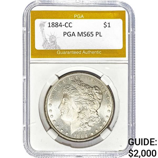 1884-CC Morgan Dollar PGA MS65 PL