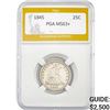 Image 1 : 1845 Seated Liberty Quarter PGA MS63+