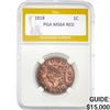Image 1 : 1818 Large Cent PGA MS64 RED