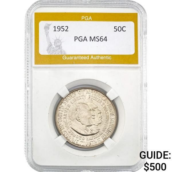 1952 50C Booker T. Washington PGA MS64
