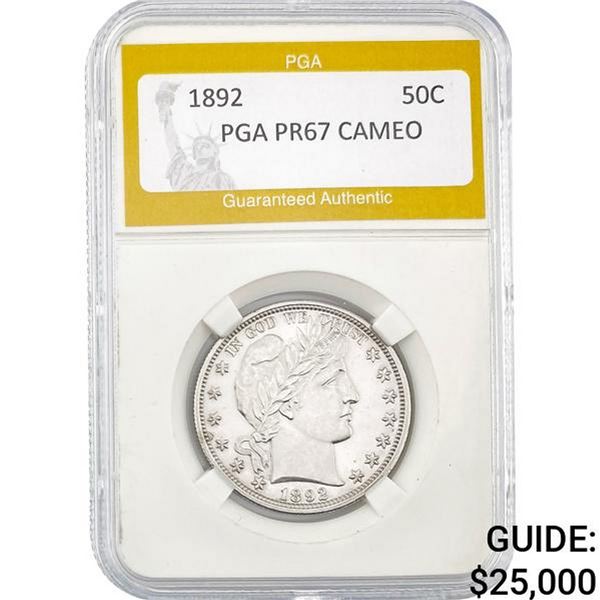 1892 50C Barber Half Dollar PGA PR67 CAM