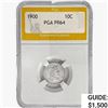 Image 1 : 1900 Barber Dime PGA PR64