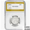 Image 1 : 1861 Seated Liberty Quarter PGA MS65