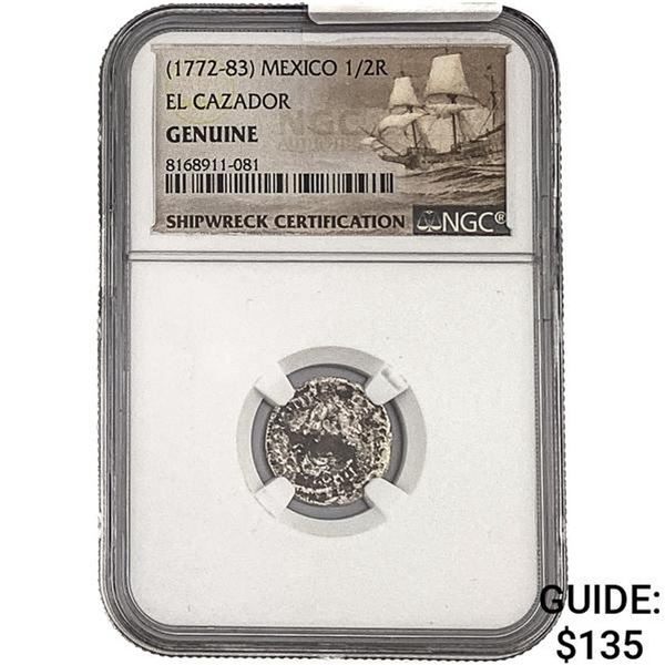 [1772-83] Mexico 1/2 Real El Cazador NGC Genuine