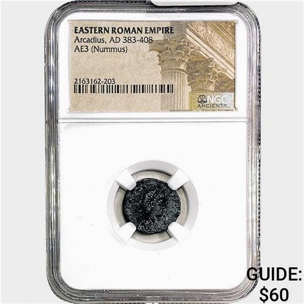 East Roman Arcadius, AD 383-408 AE3 Nummus NGC