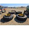 Image 1 : 2- 18.4x34 Tractor Tires (duals) - Off A J.D. 4010