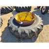 Image 4 : 2- 18.4x34 Tractor Tires (duals) - Off A J.D. 4010