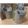 Image 3 : (3) Vintage Galvanized Metal Water Cans.