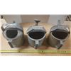 Image 4 : (3) Vintage Galvanized Metal Water Cans.